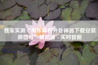 独家实测“微乐麻将外卦神器下载安装微信号”辅助器 - 实时智能