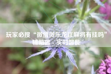玩家必搜“微信微乐龙江麻将有挂吗”辅助器 - 实时智能