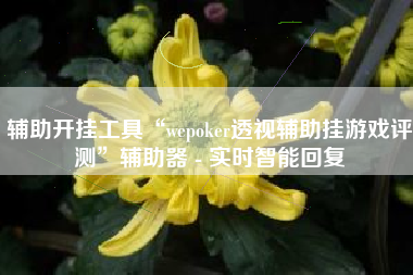 辅助开挂工具“wepoker透视辅助挂游戏评测	”辅助器 - 实时智能回复