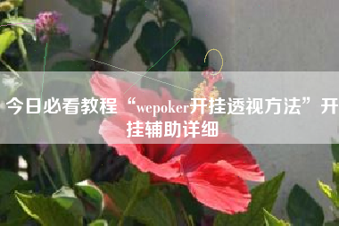 今日必看教程“wepoker开挂透视方法	”开挂辅助详细