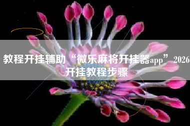 教程开挂辅助“微乐麻将开挂器app	”2026开挂教程步骤