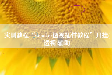 实测教程“wepoker透视插件教程”开挂(透视)辅助