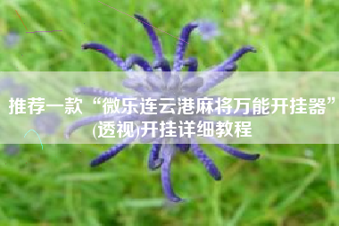 推荐一款“微乐连云港麻将万能开挂器”(透视)开挂详细教程