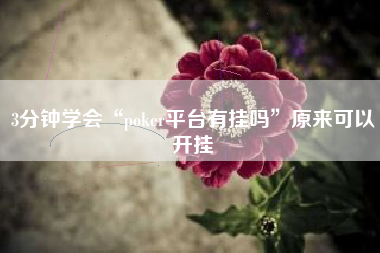 3分钟学会“poker平台有挂吗”原来可以开挂