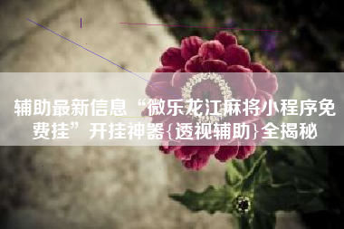 辅助最新信息“微乐龙江麻将小程序免费挂”开挂神器{透视辅助}全揭秘