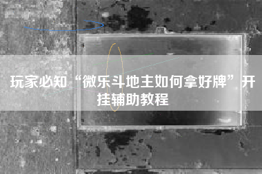 玩家必知“微乐斗地主如何拿好牌	”开挂辅助教程