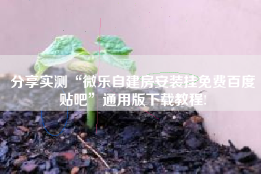分享实测“微乐自建房安装挂免费百度贴吧	”通用版下载教程!