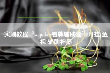 实测教程“wepoker看牌辅助器”开挂(透视)辅助神器
