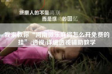 我来教你“河南微乐麻将怎么开免费的挂	”(透视)详细透视辅助教学