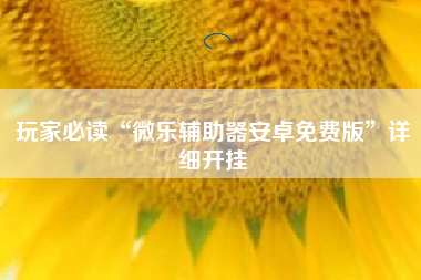 玩家必读“微乐辅助器安卓免费版	”详细开挂