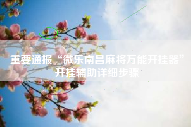 重要通报“微乐南昌麻将万能开挂器	”开挂辅助详细步骤