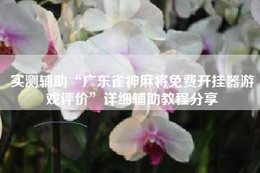 实测辅助“广东雀神麻将免费开挂器游戏评价”详细辅助教程分享
