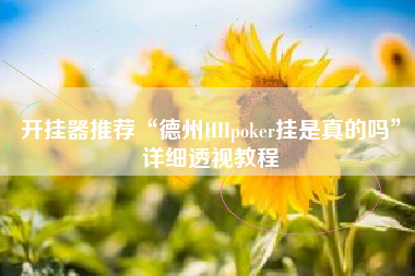 开挂器推荐“德州HHpoker挂是真的吗”详细透视教程