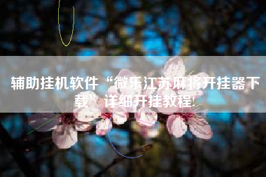 辅助挂机软件“微乐江苏麻将开挂器下载”详细开挂教程!