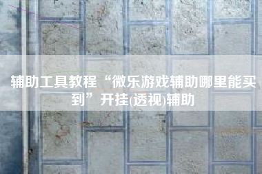 辅助工具教程“微乐游戏辅助哪里能买到”开挂(透视)辅助