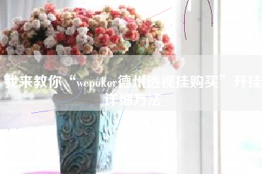 我来教你“wepoker德州透视挂购买”开挂详细方法