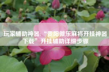 玩家辅助神器:“贵阳微乐麻将开挂神器下载”开挂辅助详细步骤