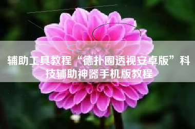 辅助工具教程“德扑圈透视安卓版”科技辅助神器手机版教程