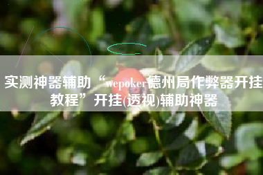 实测神器辅助“wepoker德州局作弊器开挂教程”开挂(透视)辅助神器