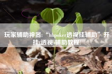 玩家辅助神器:“hhpoker透视挂辅助”开挂(透视)辅助教程!