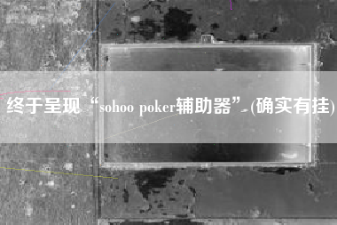 终于呈现“sohoo poker辅助器”(确实有挂)