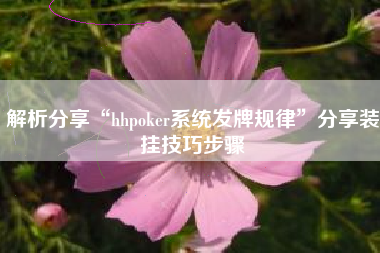 解析分享“hhpoker系统发牌规律”分享装挂技巧步骤