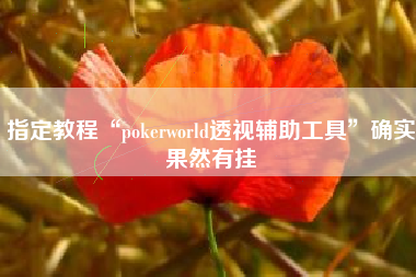 指定教程“pokerworld透视辅助工具	”确实果然有挂
