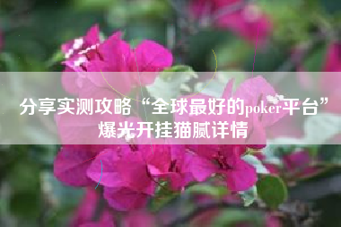 分享实测攻略“全球最好的poker平台	”爆光开挂猫腻详情