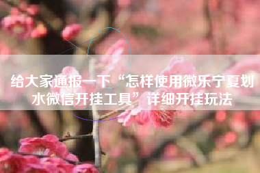给大家通报一下“怎样使用微乐宁夏划水微信开挂工具	”详细开挂玩法