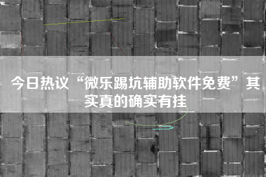 今日热议“微乐踢坑辅助软件免费”其实真的确实有挂