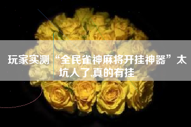 玩家实测“全民雀神麻将开挂神器	”太坑人了,真的有挂