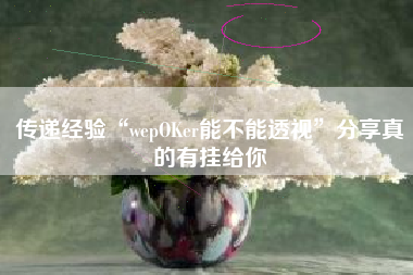 传递经验“wepOKer能不能透视	”分享真的有挂给你