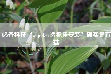 必备科技“wepoker透视挂安装”确实是有挂