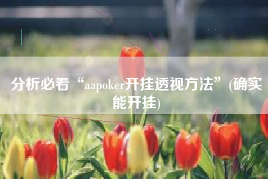 分析必看“aapoker开挂透视方法”(确实能开挂)