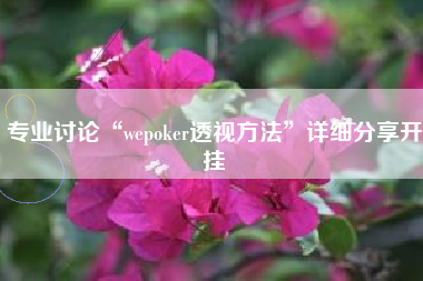 专业讨论“wepoker透视方法	”详细分享开挂