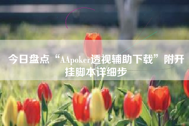今日盘点“AApoker透视辅助下载”附开挂脚本详细步